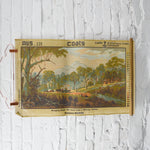 Coats Edward Roper "Bringing down the wool from Murray Station" Painted Needlepoint Canvas - 19" x 31"