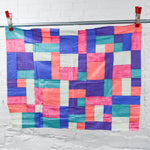 Colorful Pieced Quilt Top - 44" x 64"