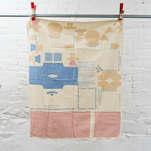 Pig Mom + Babies Doll Cut and Sew Fabric Panel - 34" x 44"