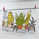 Plant Print Fabric Remnant - 34" x 52"