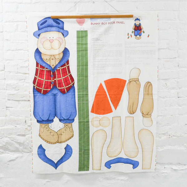 Bunny Boy Door Cut and Sew Fabric Panel - 35" x 45"