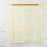 Light Yellow Sheer Tablecloth with Floral Applique Embroidery - 35" x 35"