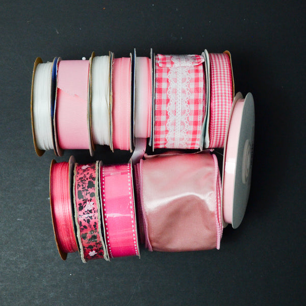 Pink Ribbon Bundle - 11 Spools