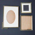 Light Gold Tone Metal Picture Frames - Set of 3