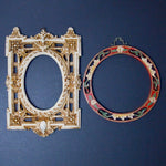 Ornate Cast Resin + Painted Wood Frames - Set of 2