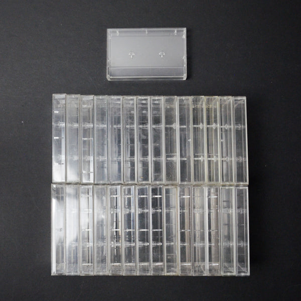 Clear Cassette Tape Cases - Set of 29