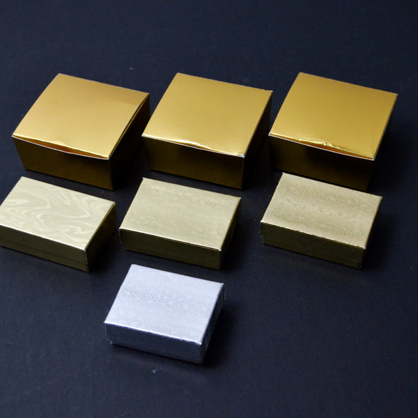 Gold + Silver Gift Boxes - Set of 7