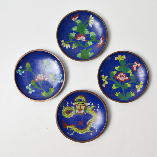 Cloisonne Trinket Dishes - Set of 4