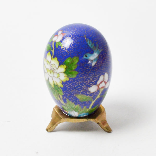 Cloisonne Enamel Egg with Stand