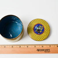 Cloisonne Tea Caddy Round Box with Lid