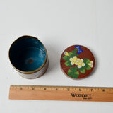 Cloisonne Tea Caddy Round Box with Lid