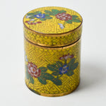 Cloisonne Tea Caddy Round Box with Lid
