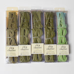 Green Chipboard Alphabet Sticker Bundle