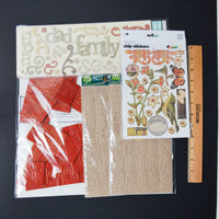 Earth Toned Chipboard Alphabet + Decoration Bundle