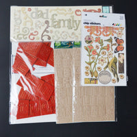 Earth Toned Chipboard Alphabet + Decoration Bundle