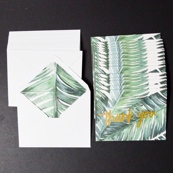 Palm Thank You Cards + Envelopes