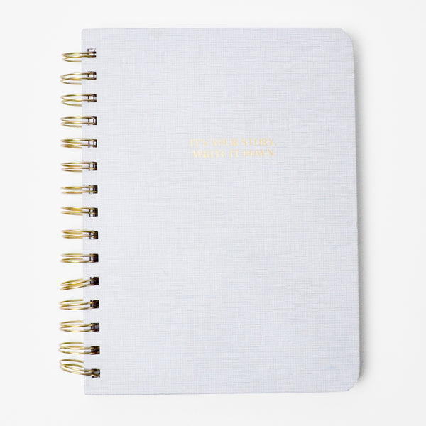 Blue-Gray "It's Your Story, Write It Down" Ring Notebook