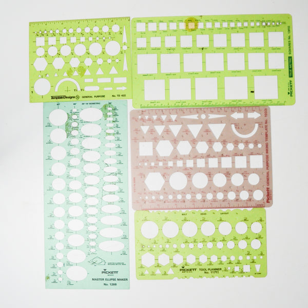 Drafting Stencil Bundle - Set of 5