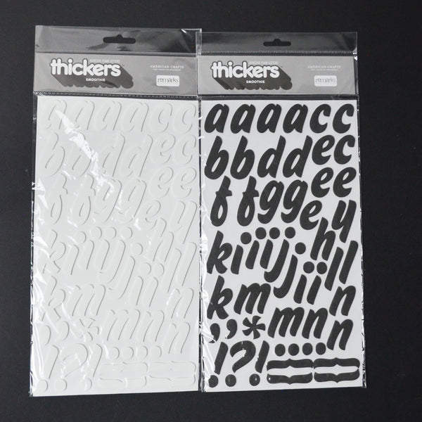 Black + White Foam Alphabet Sticker Bundle