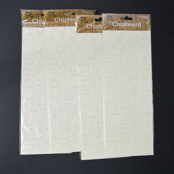 Canvas Print Chipboard Alphabet Sticker Bundle