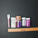 Pink, Purple + Silver Glitter Bundle - 5 Jars