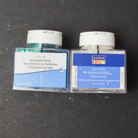 White + Teal Assorted Glitter Bundle