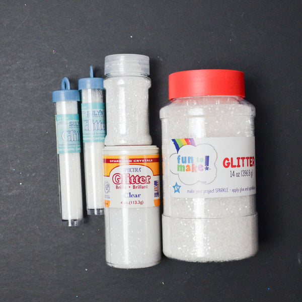 Clear + Iridescent Glitter - 4 Tubes