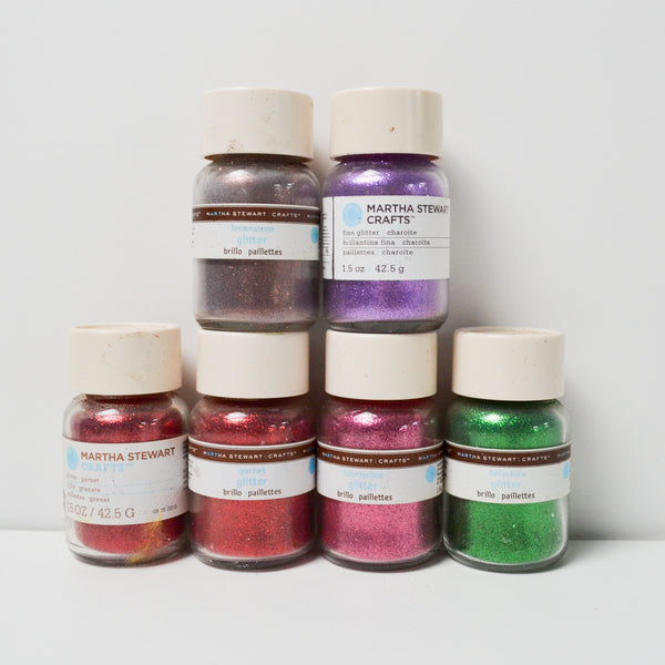 Martha Stewart Jewel Tones Glitter - 6 Jars