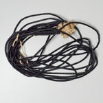 Black Tube Bead Strands