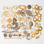 Gold Tone Lockets, Chains + Assorted Metal Bundle