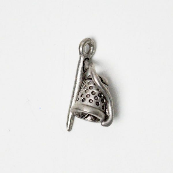 Thimble + Sewing Needle Charm