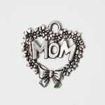 Mom Heart Wreath Charm