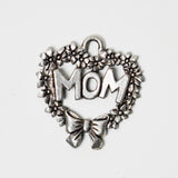 Mom Heart Wreath Charm