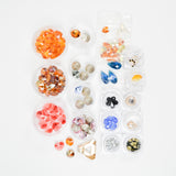 Crystal Beads + Foil Back Rivoli in Organizers