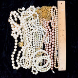 Faux Pearl Necklace + Bracelet Bundle