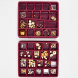 Costume Jewelry Gold + Pearl Earring Bundle in Organizing Tray