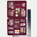 Costume Jewelry Charms + Findings in Organizing Tray