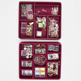 Costume Jewelry Charms + Findings in Organizing Tray