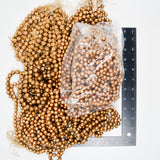 Matte Gold Round + Textured Bead Strand Bundle