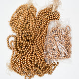 Matte Gold Round + Textured Bead Strand Bundle