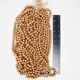 Matte Gold Round Bead Strand Bundle
