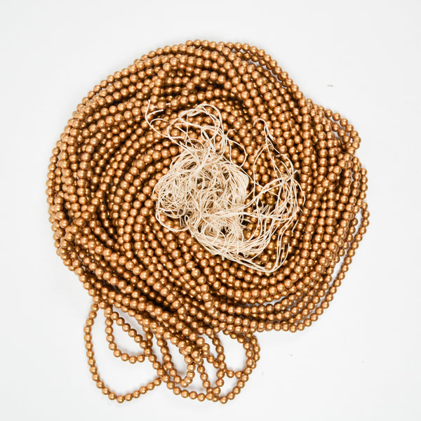 Matte Gold Round Bead Strand Bundle