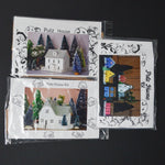 Putz House Cardboard House Kits - Set of 3