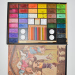 Old English Art Studio Watercolor Paint Set with Pencils