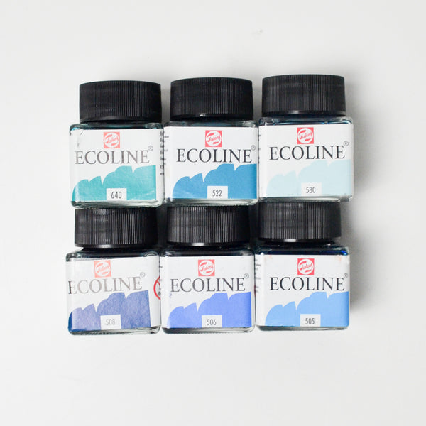 Royal Talens Ecoline Blue Liquid Watercolor - 6 Jars