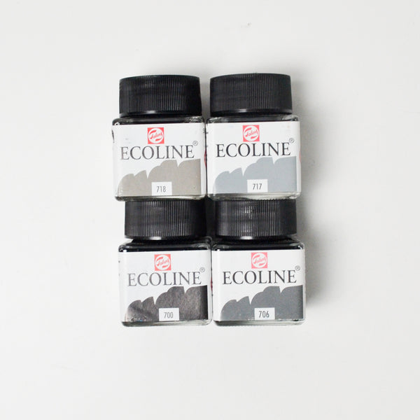 Royal Talens Ecoline Gray Liquid Watercolor - 4 Jars