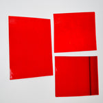 Red Glass Sheet Bundle - Set of 3