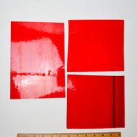 Red Glass Sheet Bundle - Set of 3