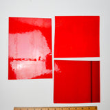 Red Glass Sheet Bundle - Set of 3