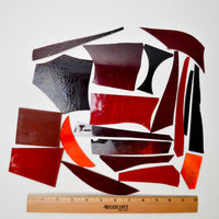 Dark Red Glass Piece Bundle